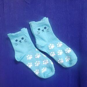 Cat Paw Print Socks for Adults - 2 Pairs